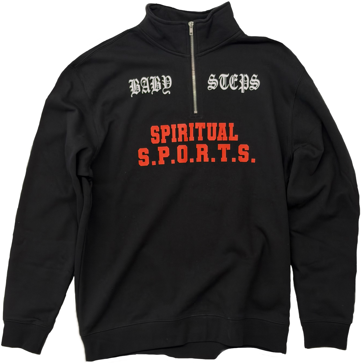 Baby Steps Zip Pullover Sweatshirt Black