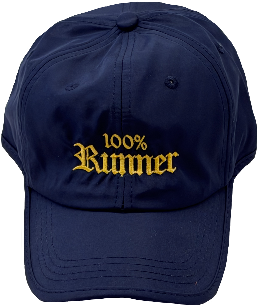 100% Runner Sports Cap Navy/Yellow