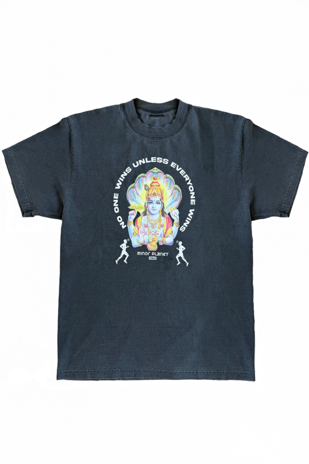 EVERYONE WINS VISHNU TEE - WAHSED BLACK
