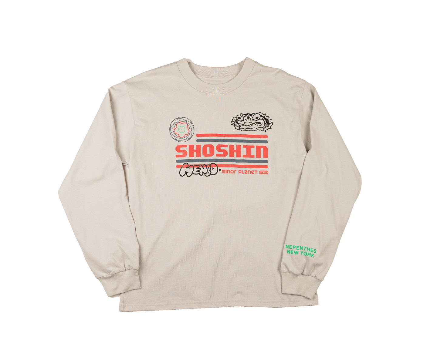 SHOSHIN x Henbo Collab LS TEE - Cloud Gray