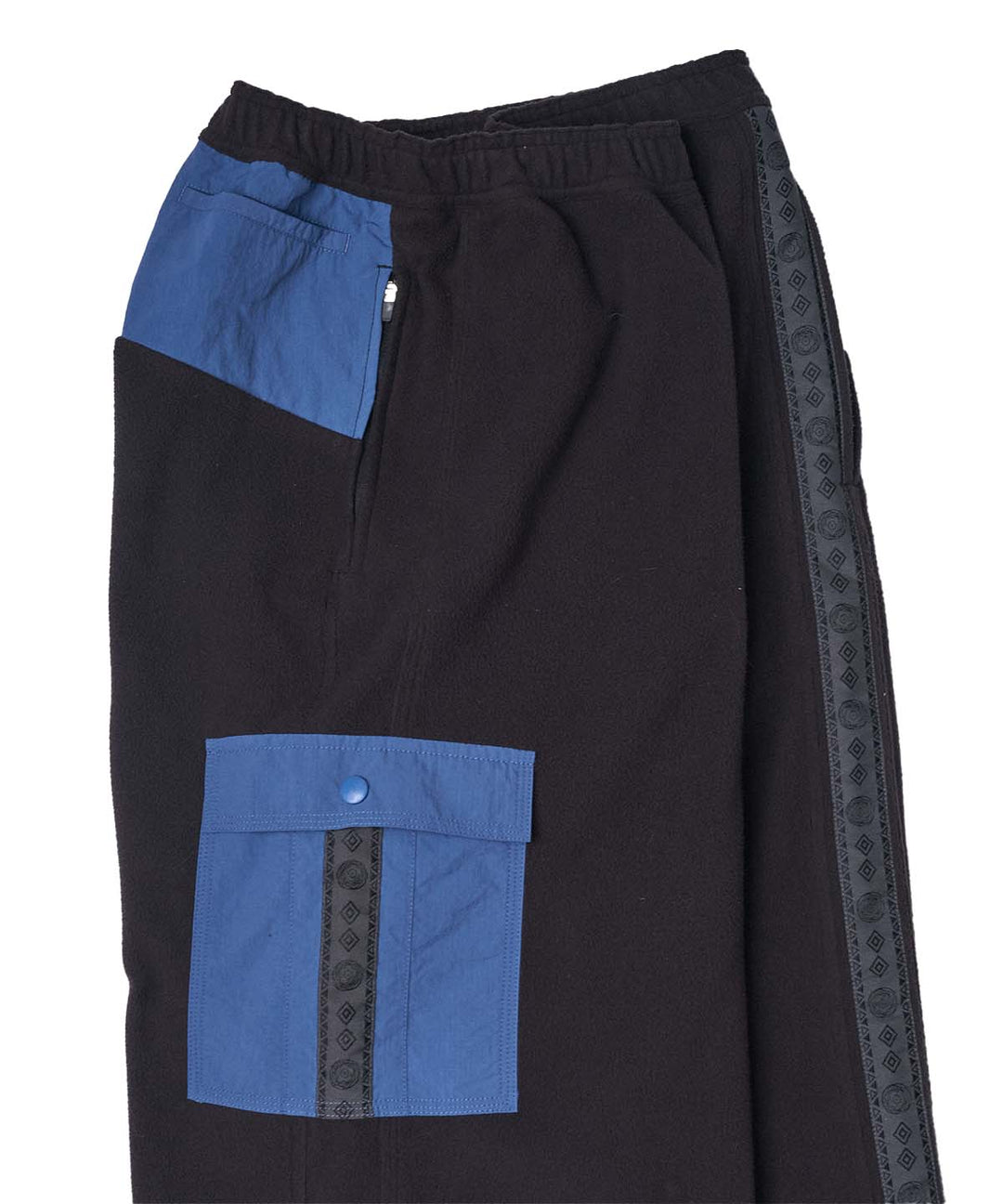 HELIO TRACK PANT- Black Blue Fleece