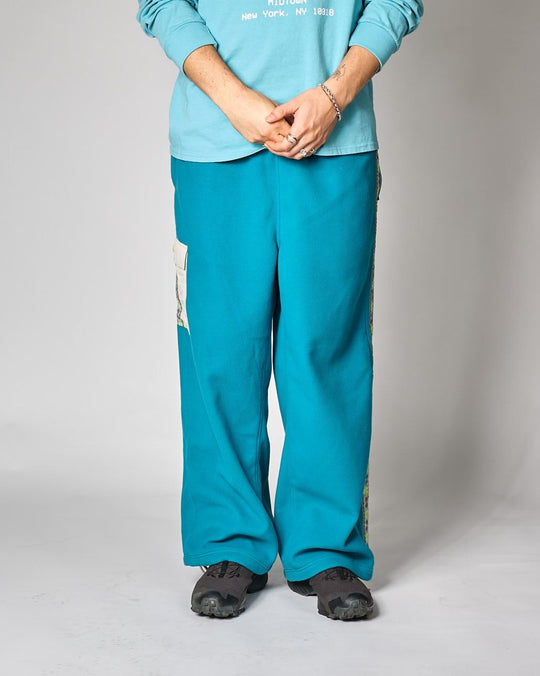 HELIO TRACK PANT- TEAL GREY Fleece