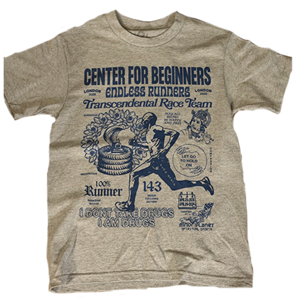 CENTER FOR BEGINNERS LONDON 2026 TEE HEATHER GREY/ BLUE PRINT