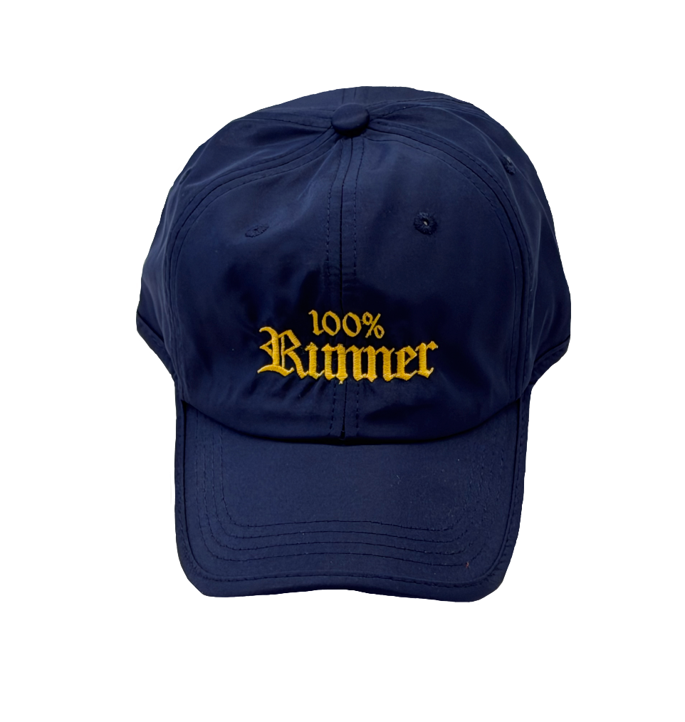 100% Runner Sports Cap Navy/Yellow
