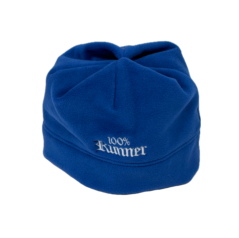 100% Runner Fleece Beanie Blue