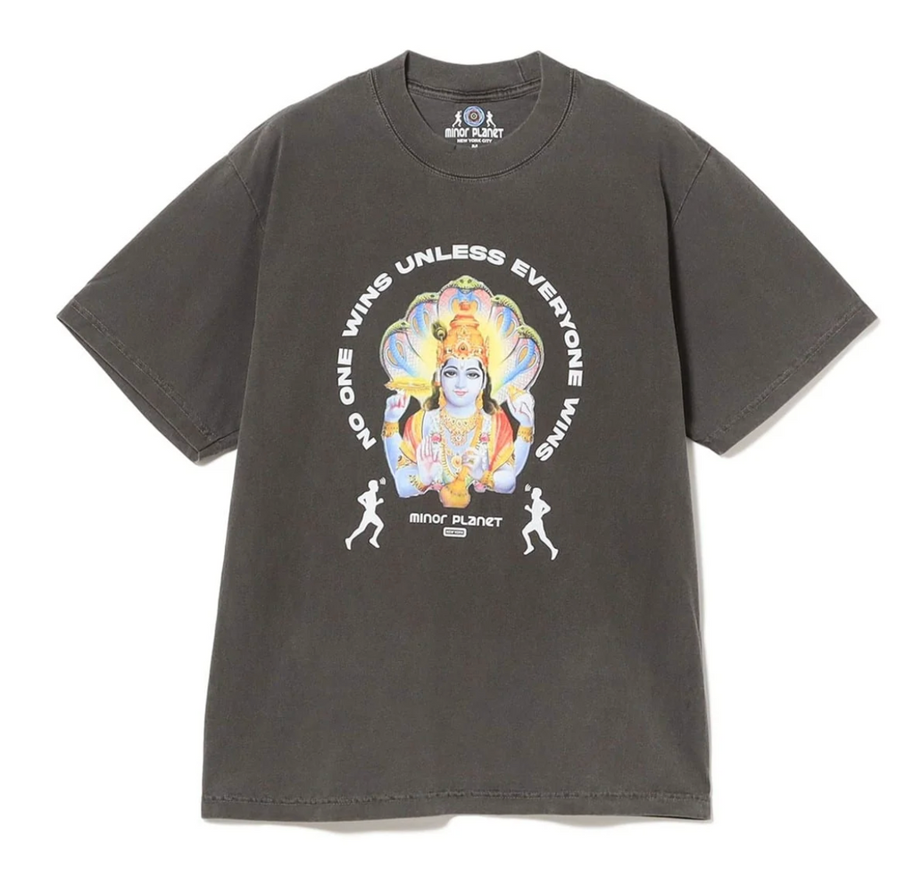 EVERYONE WINS VISHNU TEE - WAHSED BLACK