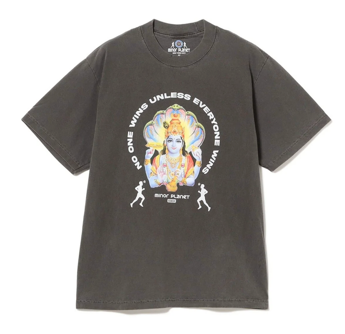 EVERYONE WINS VISHNU TEE - WAHSED BLACK