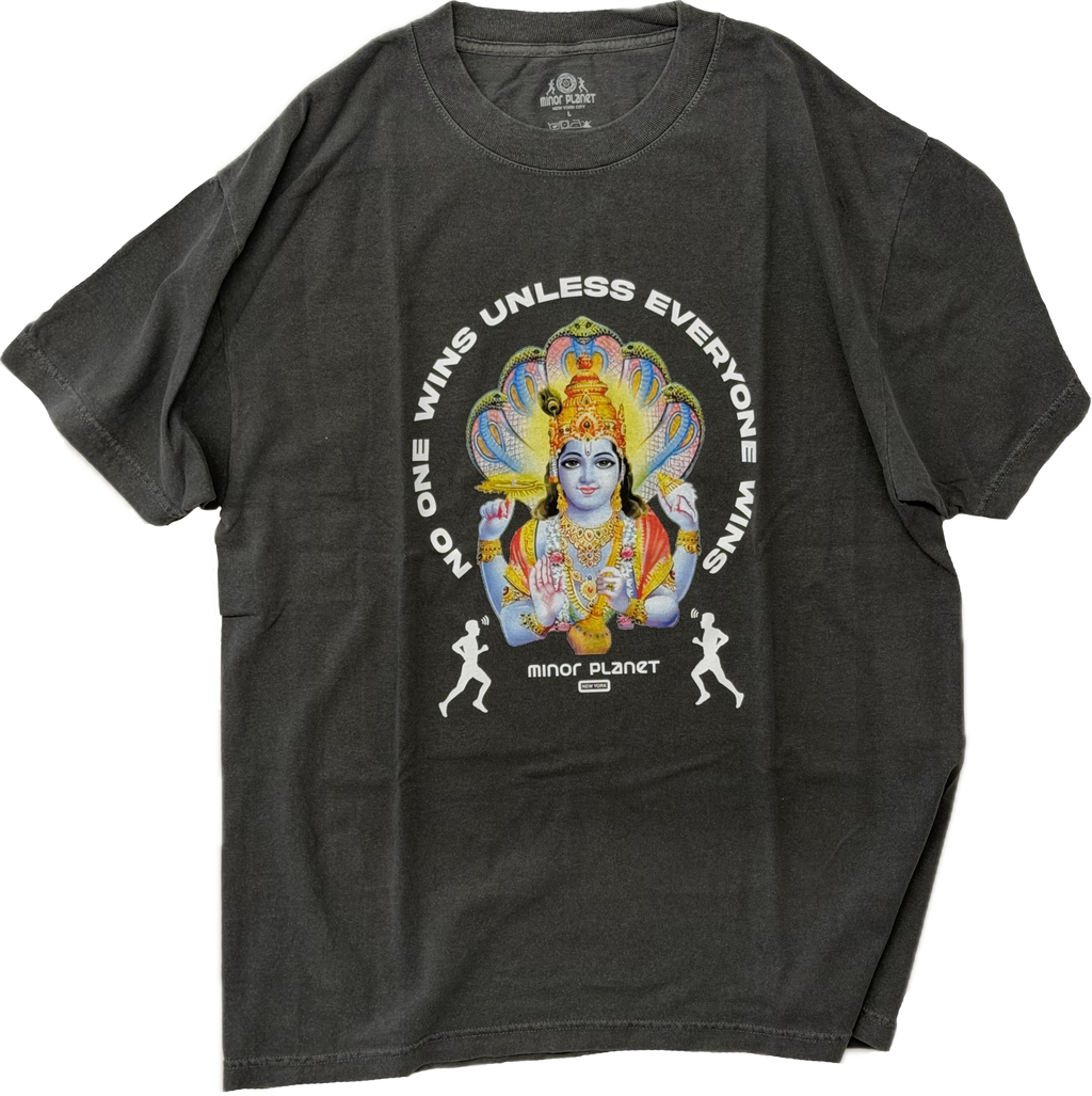 EVERYONE WINS VISHNU TEE - WAHSED BLACK