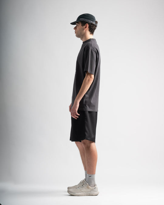 Double Pleat Short - Black