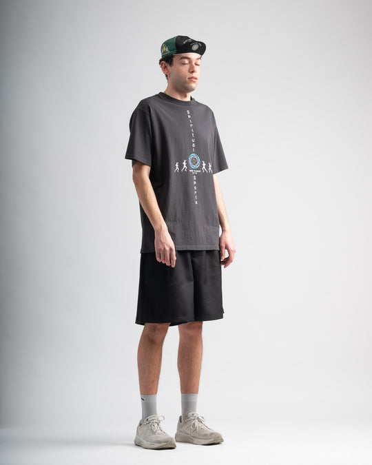 Double Pleat Short - Black