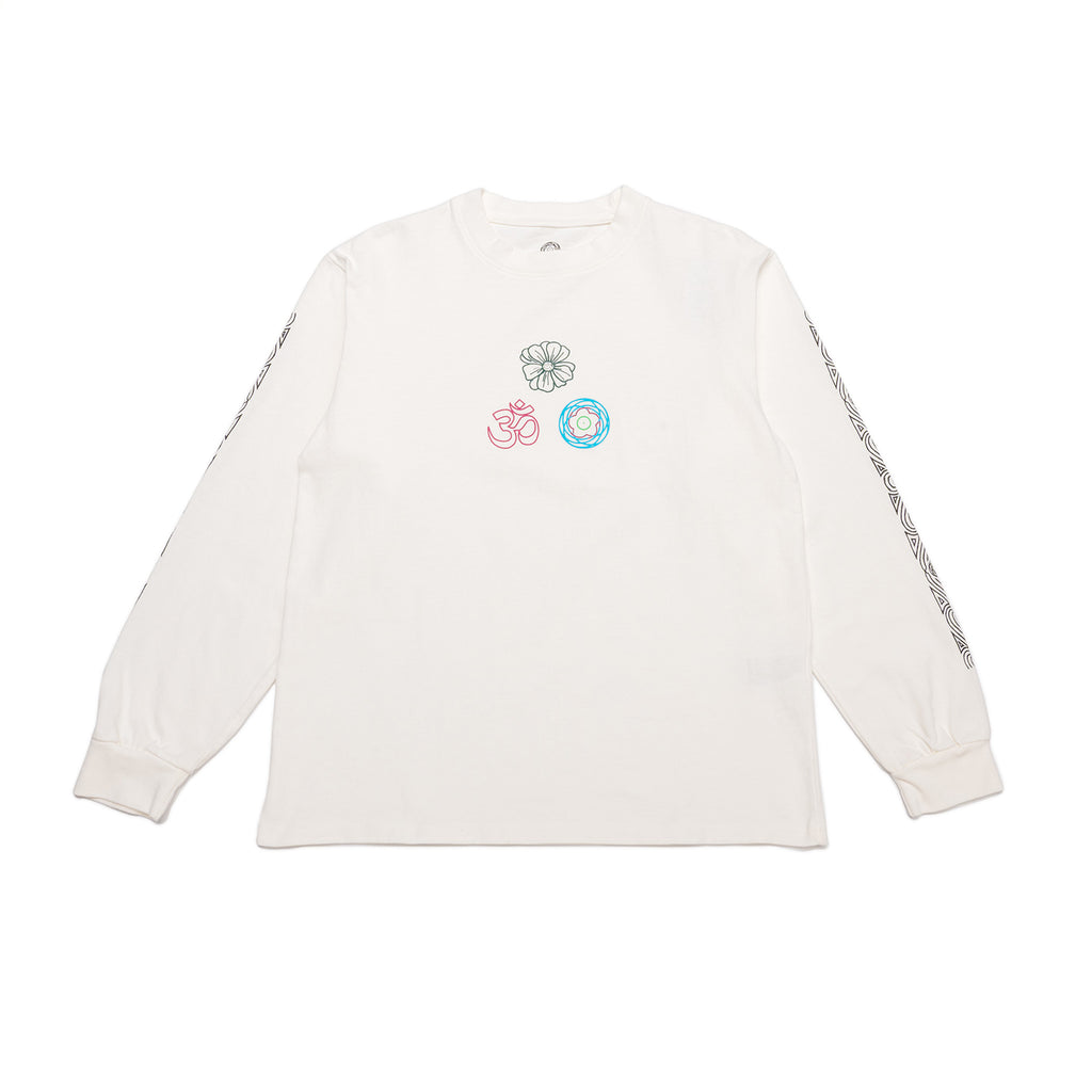 TRI SYMBOL LONG SLEEVE TEE - CLOUD WHITE