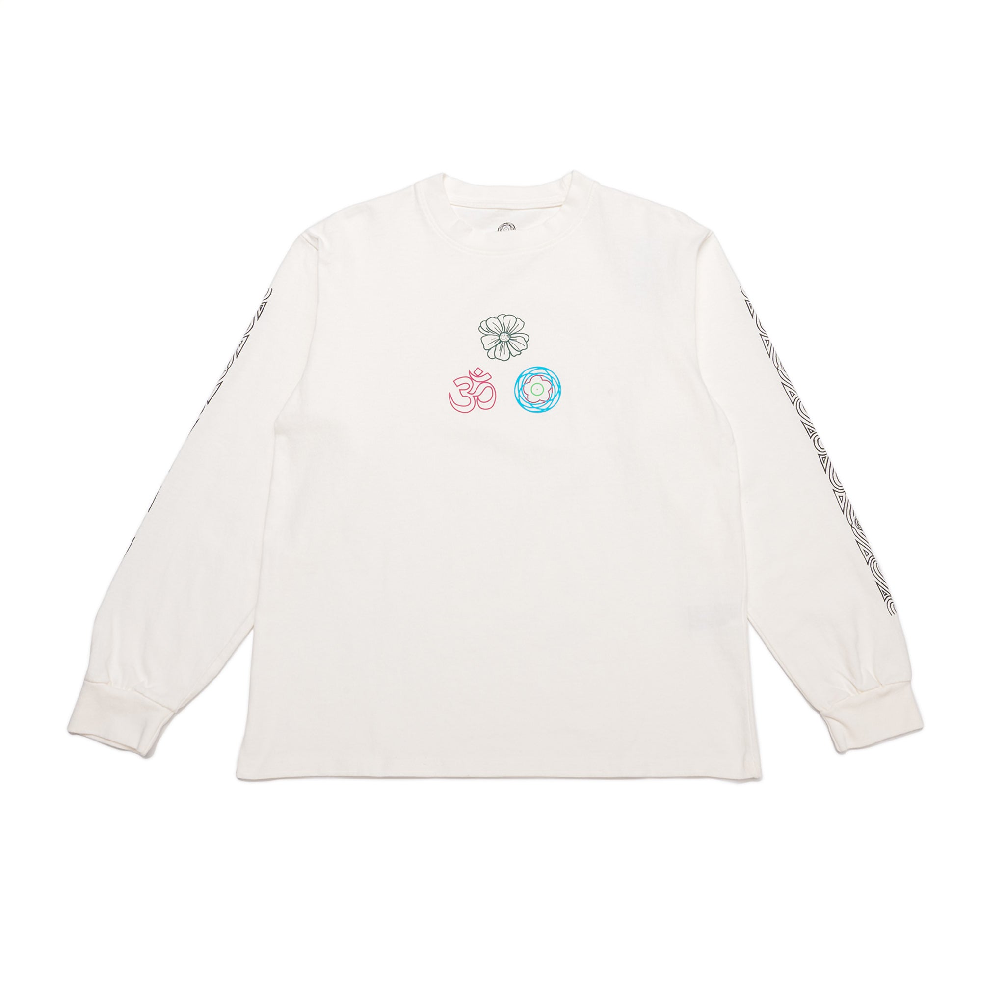 TRI SYMBOL LONG SLEEVE TEE - CLOUD WHITE